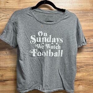 Fifth Sun “On Sundays we watch football” Gray Football Graphic Tee